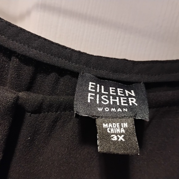 Eileen Fisher Silk Georgette Crepe Wide-Leg Pant Ankle Length Easy Fit Size 3XL - Picture 4 of 8